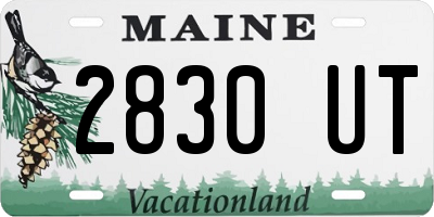 ME license plate 2830UT