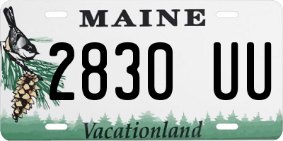 ME license plate 2830UU