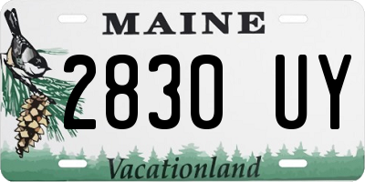 ME license plate 2830UY