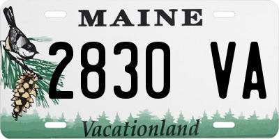 ME license plate 2830VA