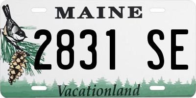 ME license plate 2831SE