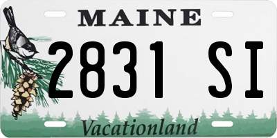 ME license plate 2831SI