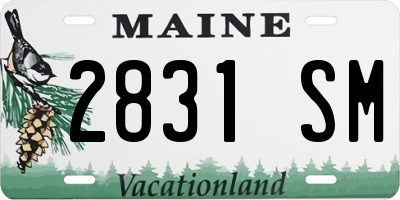 ME license plate 2831SM