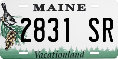 ME license plate 2831SR