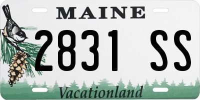 ME license plate 2831SS