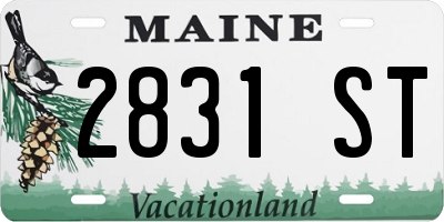 ME license plate 2831ST