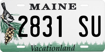 ME license plate 2831SU