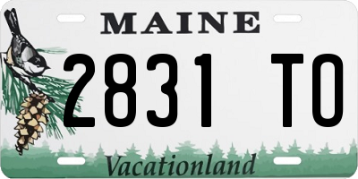 ME license plate 2831TO