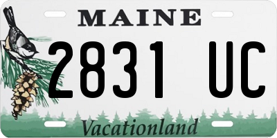 ME license plate 2831UC