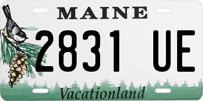ME license plate 2831UE