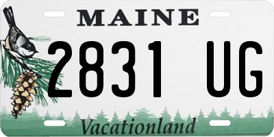 ME license plate 2831UG