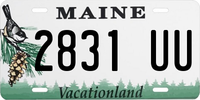 ME license plate 2831UU