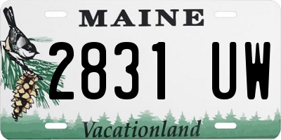 ME license plate 2831UW