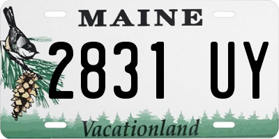 ME license plate 2831UY