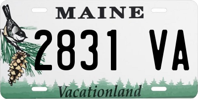 ME license plate 2831VA
