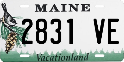 ME license plate 2831VE