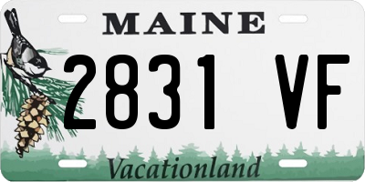 ME license plate 2831VF
