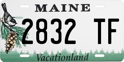 ME license plate 2832TF
