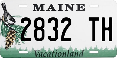ME license plate 2832TH