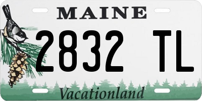ME license plate 2832TL