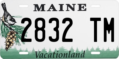 ME license plate 2832TM