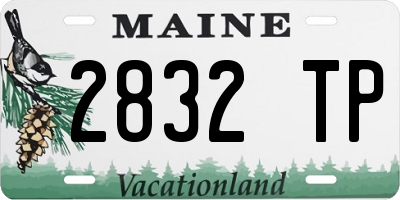 ME license plate 2832TP
