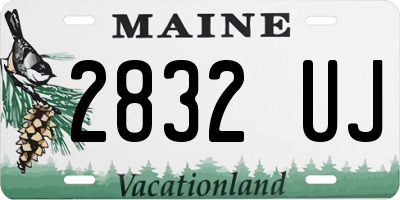 ME license plate 2832UJ