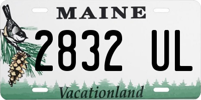 ME license plate 2832UL