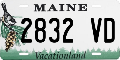 ME license plate 2832VD