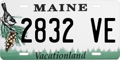 ME license plate 2832VE