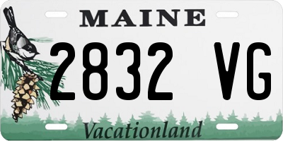 ME license plate 2832VG