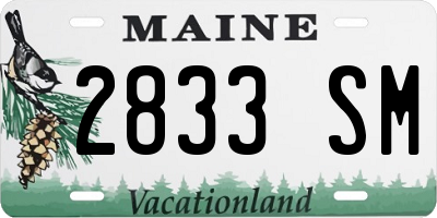 ME license plate 2833SM