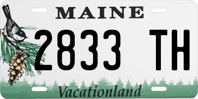 ME license plate 2833TH
