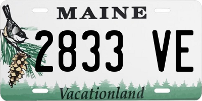 ME license plate 2833VE
