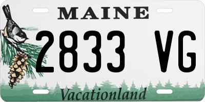 ME license plate 2833VG