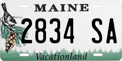 ME license plate 2834SA