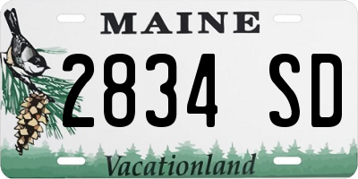 ME license plate 2834SD