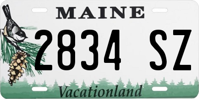 ME license plate 2834SZ