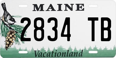 ME license plate 2834TB