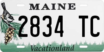 ME license plate 2834TC