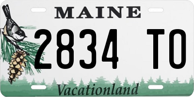 ME license plate 2834TO