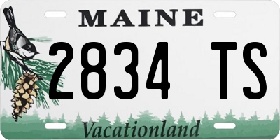 ME license plate 2834TS