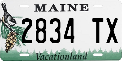ME license plate 2834TX