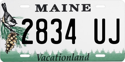 ME license plate 2834UJ