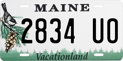 ME license plate 2834UO