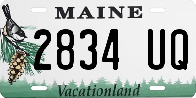 ME license plate 2834UQ