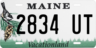 ME license plate 2834UT