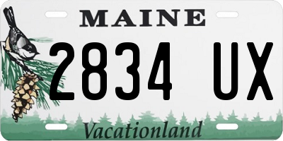 ME license plate 2834UX