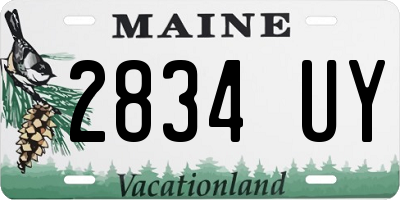 ME license plate 2834UY