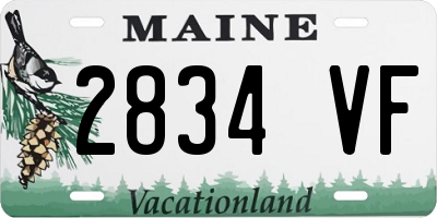 ME license plate 2834VF